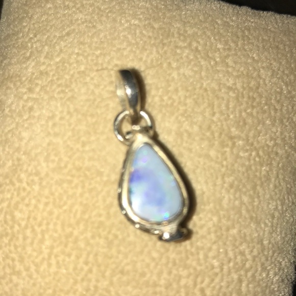 Sterling Australian Opal Poison Box Pendant - Picture 2 of 9